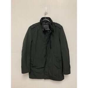 HUGO BOSS Jacket Men M Medium 38R Black Long Overcoat Conaz Coat Nylon Insulated